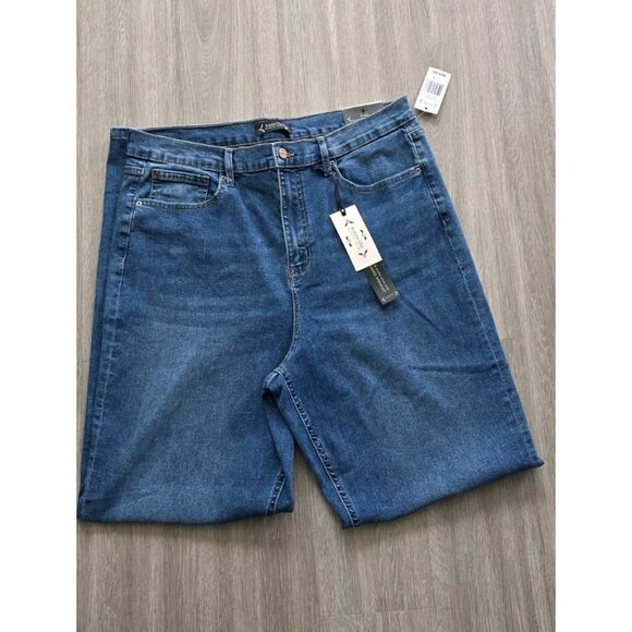 Nanette Lepore Jolie Super High Rise Relaxed Straight Jeans 16 NWT - Picture 4 of 16